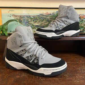 Adidas Mutombo Men's Shoes Gray Black Sneakers Leather SZ 10.5